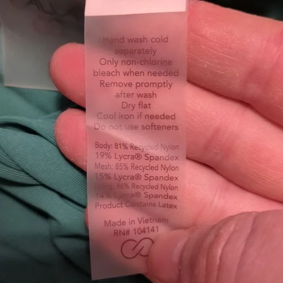 Calia Jungle Green Hi Rise Twist Front Swim Bottoms Size Large - Picture 4 of 5